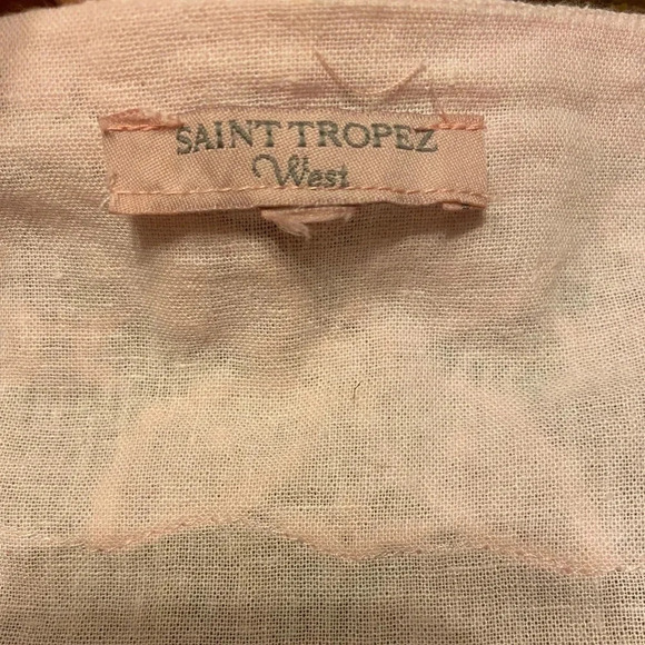Saint Tropez West Light Pink Linen Blend Tunic Top - Picture 3 of 6